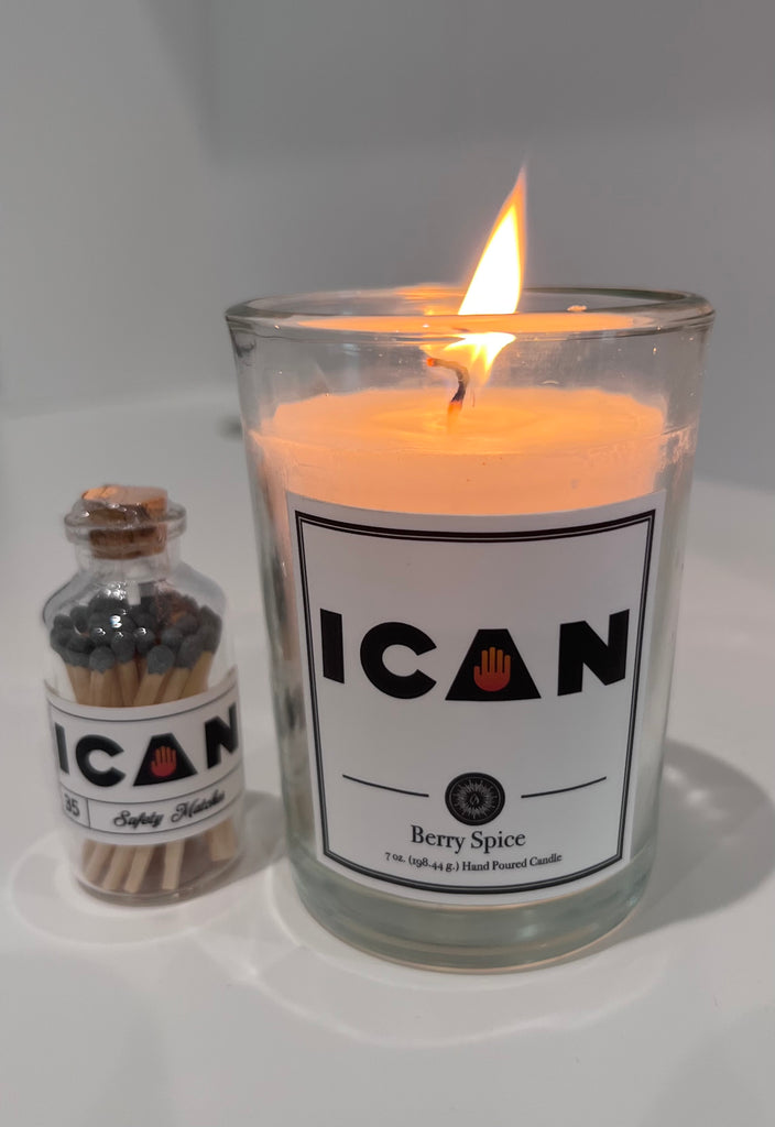 ICAN Berry Spice Glass Candle