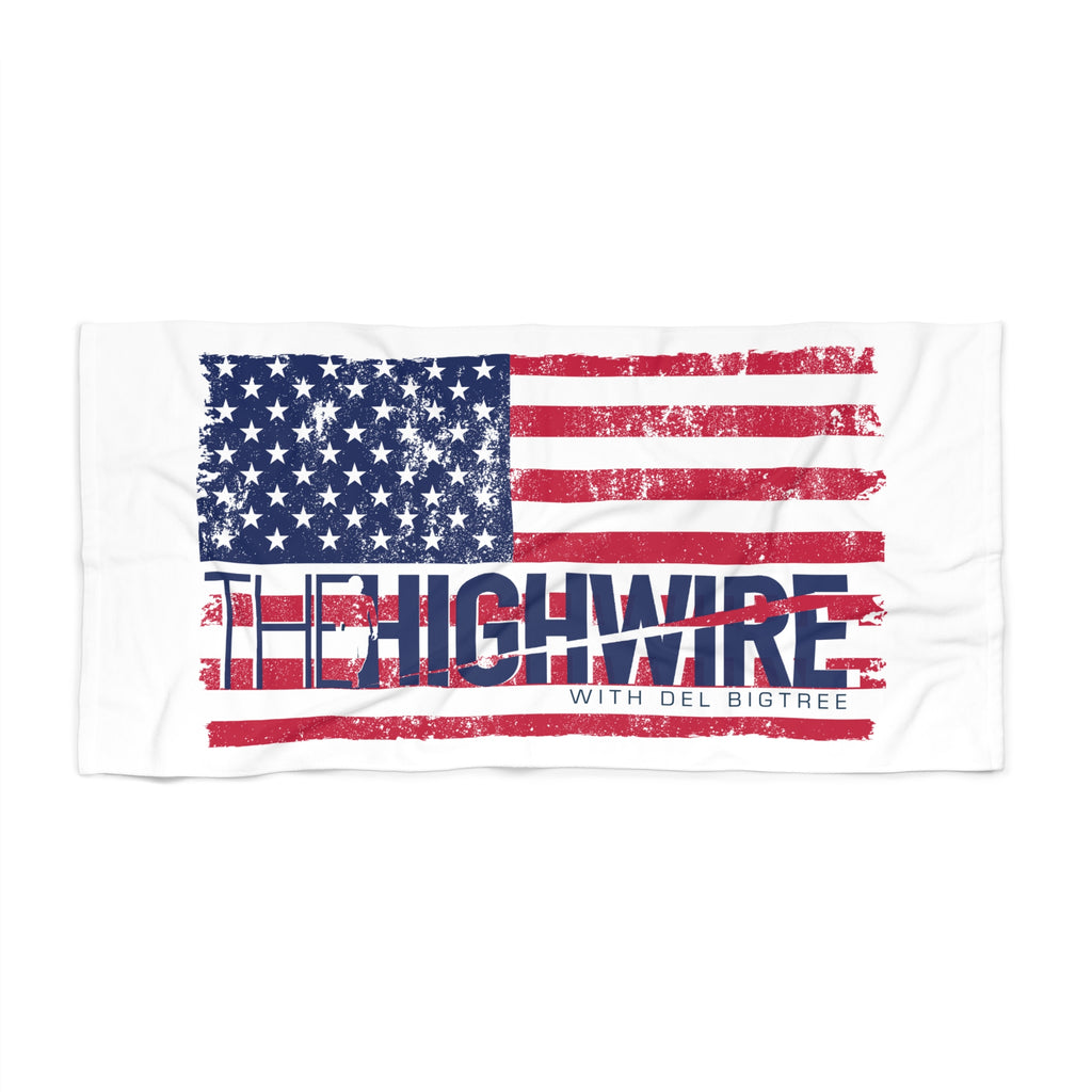 The Highwire American Flag Beach Towel
