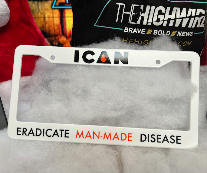 License Plate ICAN Eradicate Man-Made Disease