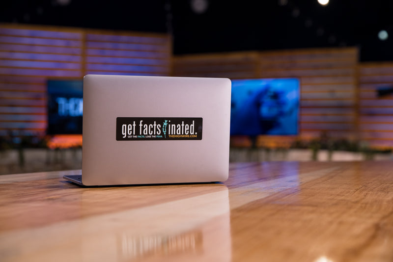 Get Factsinated Sticker 1.8 x 7 inches