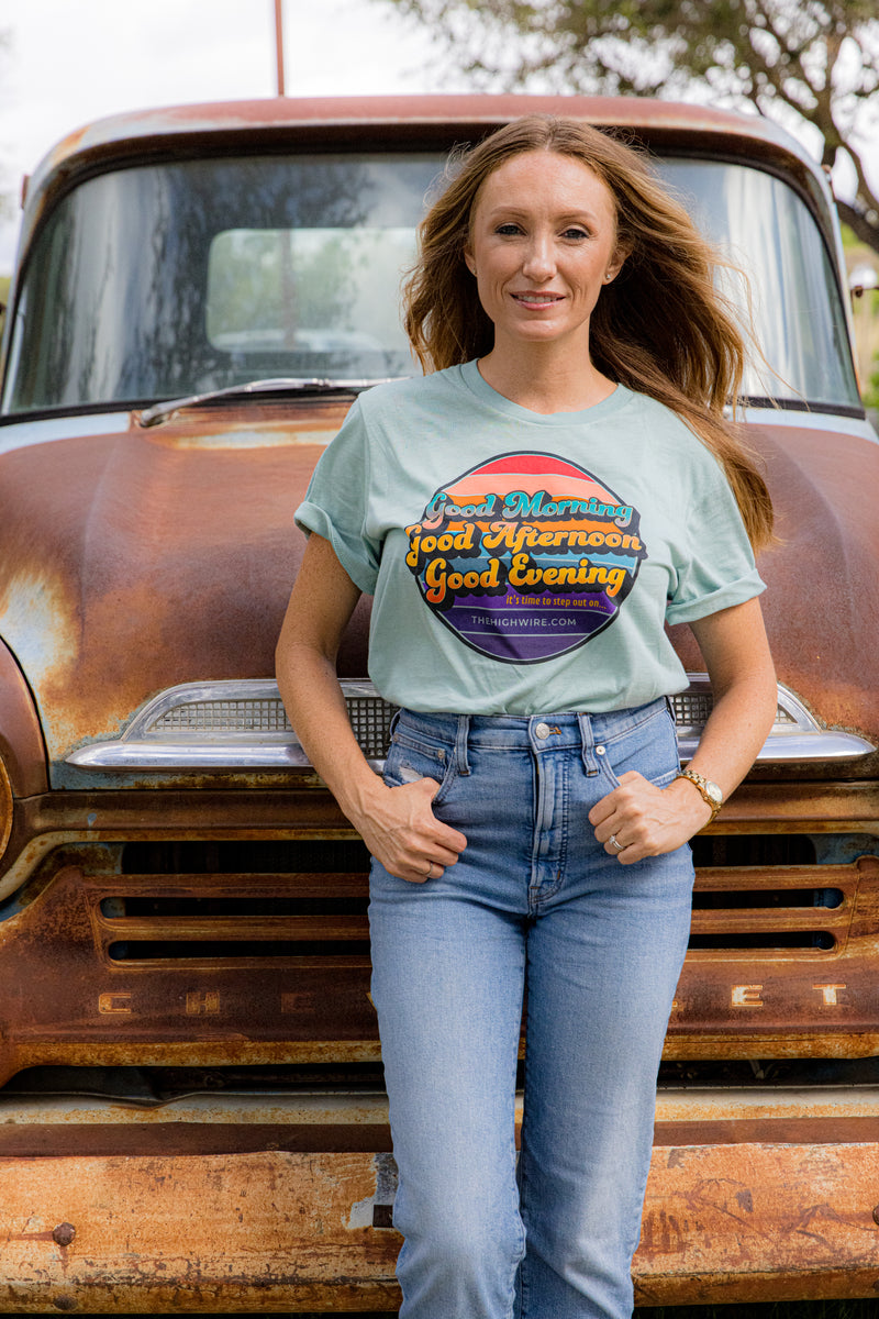 HW Good Morning Slogan T Shirt
