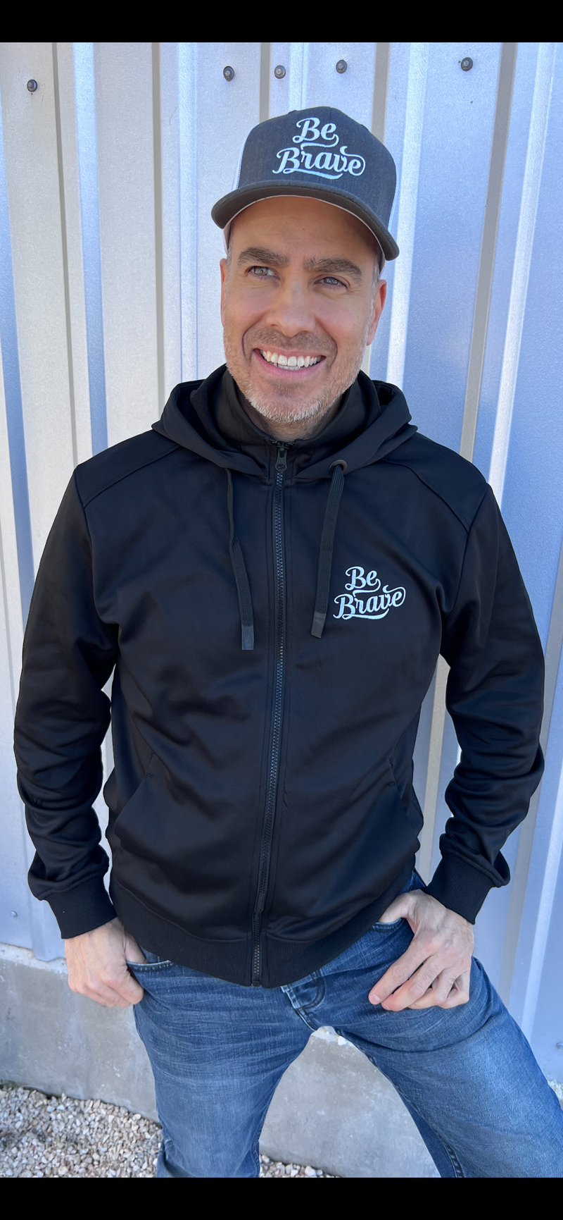 Sale - Men's Be Brave HighWire Zip Front Embroidered Jacket