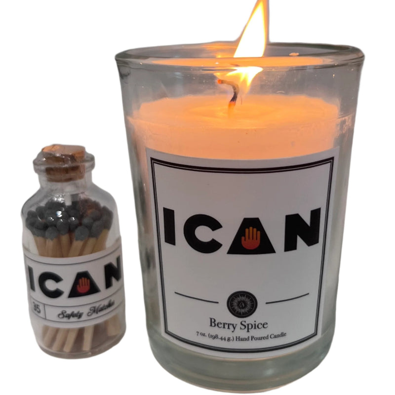 Sale - ICAN Berry Spice Glass Candle